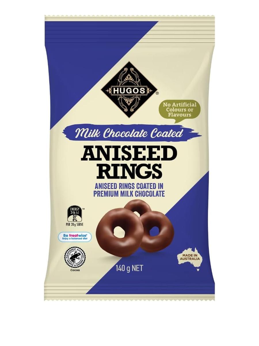 Milk Chocolate Anissed Rings by Hugos Chocolates